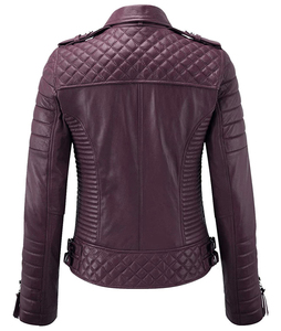 Veste en cuir respirante tendance pour femmes 2025, dernier design, logo personnalisé, style tendance, vente chaude, produit OEM, doublure en nylon - Product Image 2