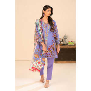 Traje Salwar Kameez de 3 Piezas en Algodón Khaddar Estampado con Dupatta para Festivales, Ropa Étnica, Estilo Pakistaní, Vestido Indio SD-52259 - Product Image 3