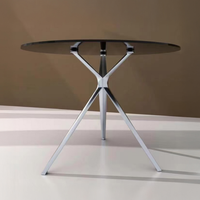 Table basse Stalinite en alliage d'aluminium de conception moderne Chrome trois pieds préfabriqués usine XT pieds de table modulaires en métal portables