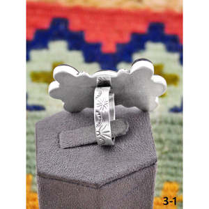 Bague artisanale en argent sterling plaqué or rose 18 carats avec turquoise Black Jack et sertissage invisible, cadeau idéal - Product Image 3