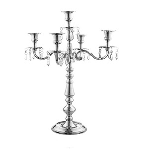 Candelabros de tamaño personalizado de primera calidad, candelabros de Color plateado de aluminio de diseño maravilloso para decoración de boda - Product Image 5