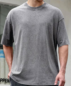 เสื้อยืดผ้าฝ้าย100% สำหรับผู้ชาย, เสื้อยืดแขนสั้นพิมพ์ลายทรงหลวมไซส์ใหญ่พิเศษสำหรับผู้หญิงและผู้ชาย - Product Image 5