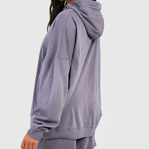 Casual Wear Plain Solid Color <b>Women</b> Hoodie <b>and</b> <b>short</b> 2 piece <b>set</b> Latest Price Best Quality <b>Women</b> Hoodie - Product Image 2