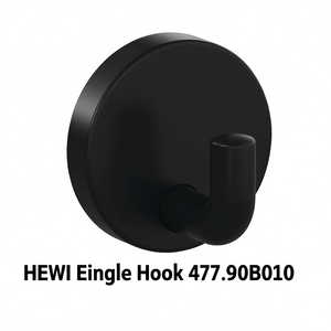 HEWI Single <b>Hook</b> 477.90B010 Deep Black Matt Projection 45mm Polyamide 90 <b>Wall</b> <b>Hooks</b> & Coat Racks 50mm - Product Image 3