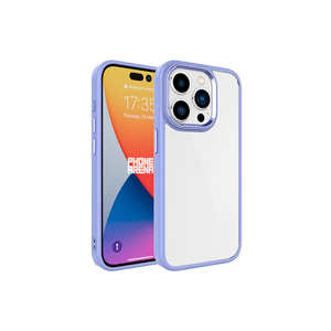 Étui en silicone liquide finition chrome de luxe Netzy pour iPhone 15 Pro 13 Pro - Édition Lilas, coques arrière en silicone souple, coque de protection - Product Image 1