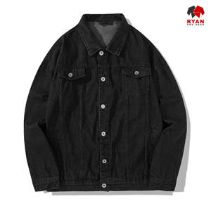 Veste en jean tricotée pour homme Ryan Pro Gear, personnalisée, fermeture boutonnée confortable, logo personnalisé, style uni, imperméable - Product Image 3