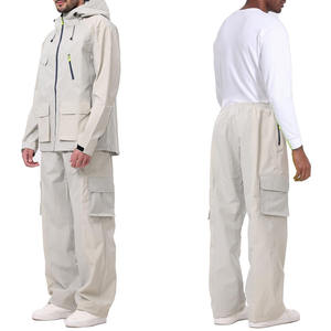 Vêtements en polyester respirants à manches longues de style streetwear, veste de randonnée imperméable à capuche, combinaisons de pluie pour hommes - Product Image 3