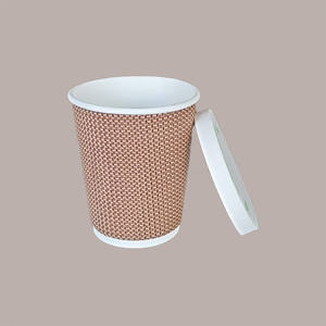 100 pcs BT42 gobelets en papier thermique 12oz 420ml verres jetables marron naturel - Product Image 2