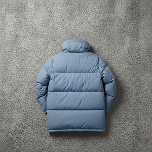 Veste longue bouffante en polyester 100% OEM/ODM avec capuche doublée de laine, logo brodé personnalisé pour hommes, fermeture éclair complète, hiver - Product Image 2