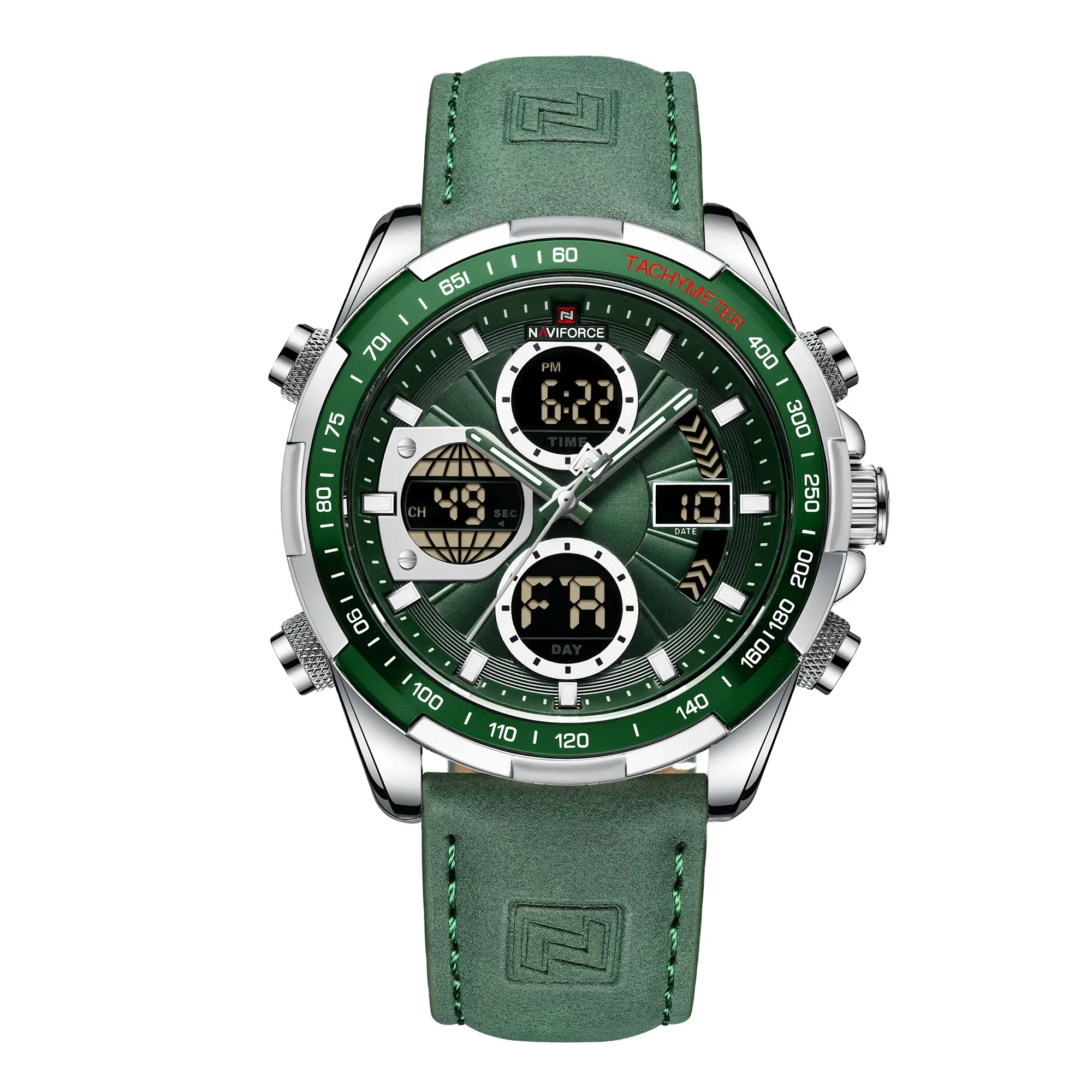 NAVIFORCE 9197 Watches for Men Luxury Sport Chronograph Alarm WristWatch Waterproof Quartz Clock Digital Male Watch