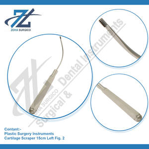 DINGMAN 15cm Izquierda Fig. 2 Ajuste anatómico Cuchilla de vástago curvo Remodelación Suavizante Cartílago nasal Base ósea Instrumento quirúrgico - Product Image 4