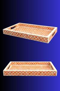 ON TRAY Handmade Serving Tray Luxury Bone Inlay Ramadan Breakfast Food Fruit <b>Coffee</b> Tea Decorative Tray at <b>low</b> - Product Image 4