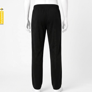 Pantalons et joggings pour hommes SAMAVIA personnalisés, en coton noir, taille élastique, poches latérales, séchage rapide, respirant, fabricant OEM - Product Image 2
