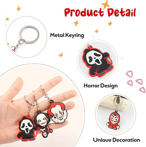 Dihua <strong>Custom</strong> Tags Goodie Bag Stuffer Christmas Gifts and Holiday Charms 2d Plastic Figure <strong>Funny</strong> Cartoon <strong>Keychains</strong> - Product Image 6
