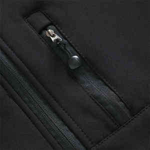 Veste Softshell pour homme en polyester 100% imperméable, coupe-vent, respirante, avec fermeture éclair, légère, logo personnalisé - Product Image 3