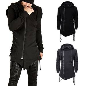 Autumn Winter Men's Hoodie Youth Casual Zipper-Up Pullover Styles Solid Color <b>Thick</b> <b>Fleece</b> Casual Coat Hoodies - Product Image 1