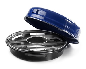 Griglia barbecue portatile per fornello a gas, acciaio smaltato, 32 cm. (Ibili 980032) - Product Image 1