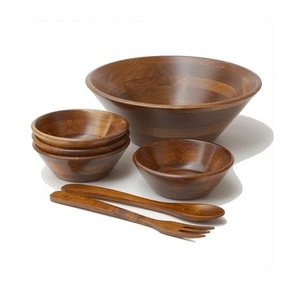 Round Shape Light Brown Color Wooden Material Luxury Serving <b>Bowls</b> for Sale Salad Serving <b>Mango</b> <b>Wood</b> <b>Bowl</b> - Product Image 6