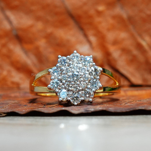 0,56 CTW Anillo de compromiso de diamante cultivado en laboratorio de corte redondo Juego de ilusión de vástago dividido Anillo de diamante CVD Certificado IGI - Product Image 3