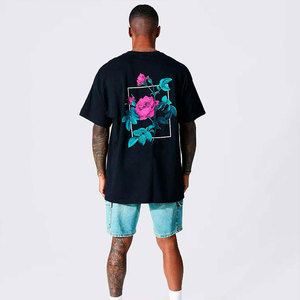 2025 hommes mode été Street Wear haute qualité plaine T-Shirt Logo personnalisé grande taille conception solide motif vierge - Product Image 2