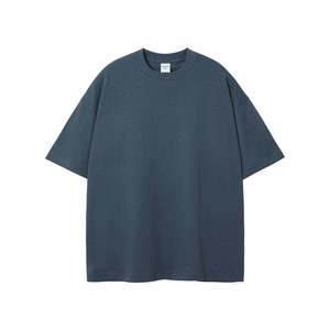 Mejor venta al por mayor logotipo personalizado camiseta Unisex de alta calidad 100% algodón 350gsm camiseta de gran tamaño Drop Shoulder T-shirts - Product Image 4