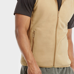 Vente en gros polaire de gymnastique légère et personnalisée de couleur et de taille pour hommes, gilet sans manches chaud d'hiver en polaire respirante de marque pour hommes - Product Image 3
