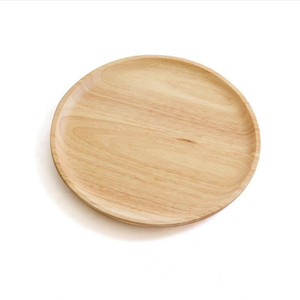 Assiette en bois massif Plats en bois Plateau rond en bois pour la décoration intérieure par Crescent Crafts - Product Image 2