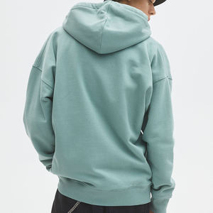 Sudadera con Capucha Negra al por Mayor, de Alta Calidad, con Logotipo Personalizado, Color Sólido, 100% Algodón, Gruesa, para Invierno, Unisex, Talla Grande, para Hombre - Product Image 2