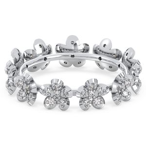 Anillos de Compromiso de Oro Blanco de 14K con Moissanita de Alta Calidad REYES para Mujer, Precio de Fábrica al por Mayor, Joyería Fina para Boda - Product Image 3