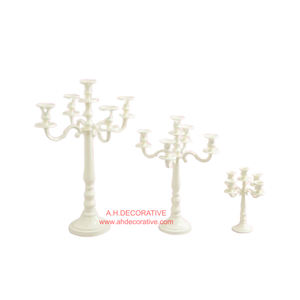 Candélabre plaqué or de luxe pour centres de table de mariage Bougeoir à 5 bras en aluminium de haute qualité fait à la main pour la décoration de sol - Product Image 6