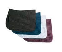 Tapis de selle micro-rembourré pour dressage et saut d'obstacles |   Rembourrage en polyester respirant, dessous en coton brossé, bordure en sergé assortie, personnalisé