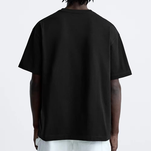 Camiseta de hombro caído de gran tamaño de alta calidad para hombres personalizada de manga corta de peso pesado suelta transpirable - Product Image 6