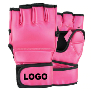 Guantes de boxeo de la mejor calidad medio dedo MMA personalizados adultos boxeo lucha MMA guantes entrenamiento MMA guantes Protector OEM - Product Image 1