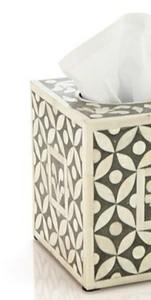 Porte-mouchoirs en bois incrusté d'os écologique fait à la main en gros décoratif pour les voitures de bureau à domicile modernes - Product Image 2