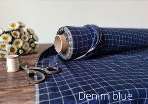 100% tela tejida de lino lavado orgánico Color personalizado Extra ancho medidor de costura ropa de niños vestidos de Casa ropa de cama - Product Image 3