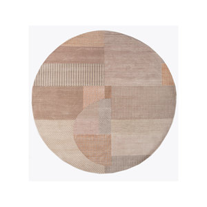 Tapis en laine et soie de bambou noués à la main Kavi Ivory - Collection Chaos Theory - Esk-459 - Tapis de salon patchwork - Tapis Jaipur US - Product Image 1