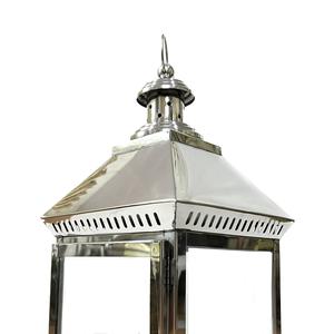 Portavelas de Metal de acero inoxidable de estilo europeo, linternas de Navidad de plata pulida brillante, múltiples maderas, madera para el hogar - Product Image 3