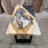 Table de salle à manger ronde moderne de luxe en bois massif avec bord naturel, sur mesure, portable et étanche pour appartement