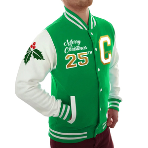 OEM Customised <b>Men's</b> High Quality Varsity <b>Baseball</b> Bomber <b>Jacket</b> Classic Winter Knitted Fleece Stand Sublimation Breathable - Product Image 2