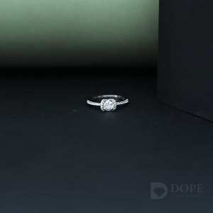 Moissanite <b>Statement</b> <b>Ring</b> For 14KT Fine Gold Elegant Design For Every occasion - Product Image 2