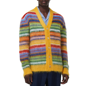 Collection de pulls en mohair tricoté respirants pour hommes, laine chaude à col ample et à la mode pour l'automne - Product Image 6