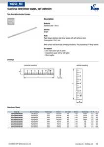 Regla de Escala Horizontal Autoadhesiva de Acero Inoxidable K0759, 500 x 15 x 1 mm, Superficie Brillante, Regla de Medición - Product Image 5