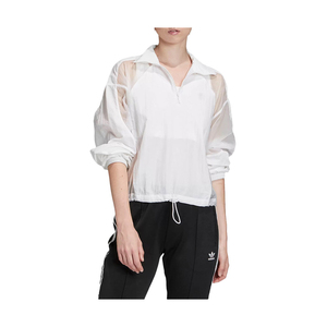 Vestes Adidas Originals à demi-zip pour femmes Couleur : Blanc 100% authentique - Product Image 1