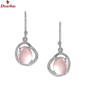 Pendientes de alta calidad, pendientes de textura de gota de piedra de luna de arcoíris natural de Plata de Ley 925 para fabricante de damas y niñas - Product Image 6