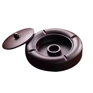 ฐานไม้พร้อมฝาปิดถอดออกทำความสะอาดง่ายเหมาะสำหรับใช้ในร่มและกลางแจ้งที่เขี่ยบุหรี่มีสไตล์สำหรับบ้านหรือสำนักงาน - Product Image 6