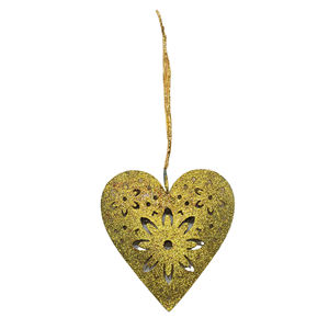 Ornement suspendu en métal scintillant rouge pour arbre de Noël Valentine Home Wedding Party Decoration Gift Piece - Product Image 3