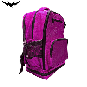 Shiny Glitter Custom Logo <b>Student</b> <b>Backpack</b> Lightweight Sparkly Cheerleading Girl Team Design Fashionable Zipper for Kids School - Product Image 5