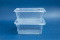 Prix le moins cher Vietnam Factory Take Out 1000ml Transparent Rectangle Récipient alimentaire en plastique jetable avec couvercle pour salade de fruits
