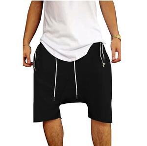 Shorts de survêtement vintage respirants 100 % polyester à entrejambe tombant, style urbain, avec cordon de serrage, vente en gros, pour l'entraînement estival en extérieur - Product Image 3