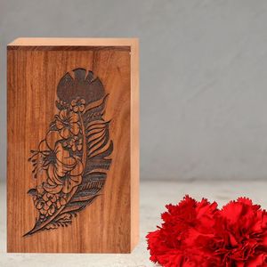 Caja de urna de madera pequeña de lujo moderna hecha a mano para cenizas de mascotas, recuerdo conmemorativo ecológico duradero elegante personalizable - Product Image 4